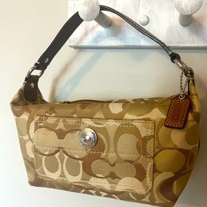 Coach Signature Top Handle Handbag Size Small